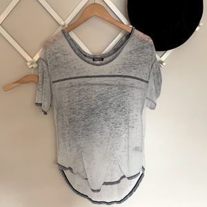 Aritzia TNA sheer gray oversized tee